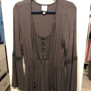 Boho summer dress with bell sleeves